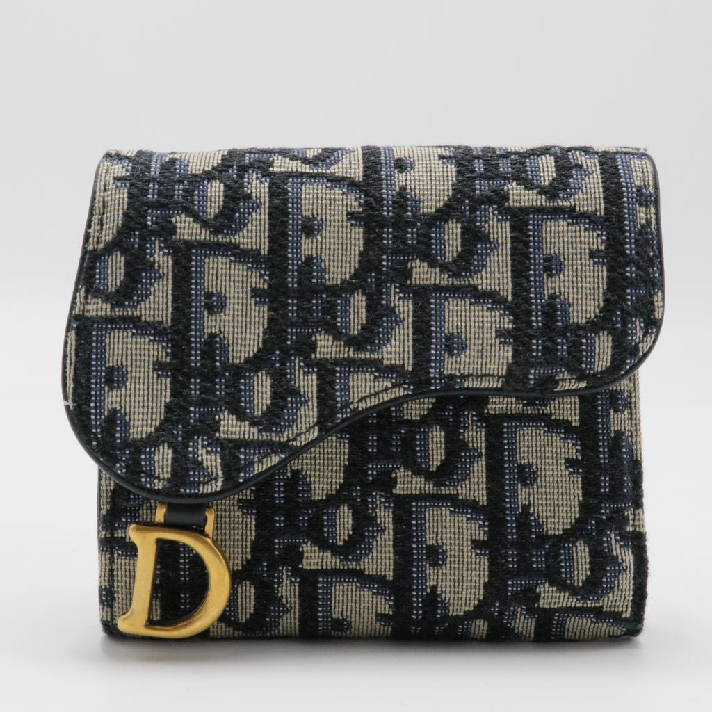 Saddle Flap Wallet Oblique Canvas Mini