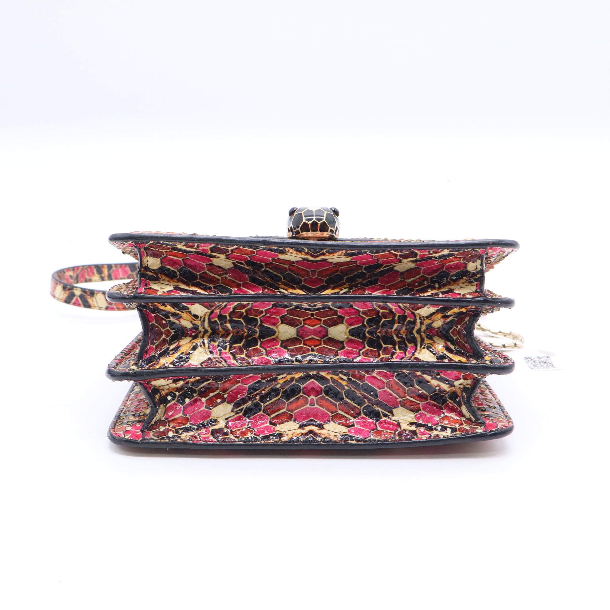 Serpenti Forever Top Handle Bag Leather Small Twins LDJ3816