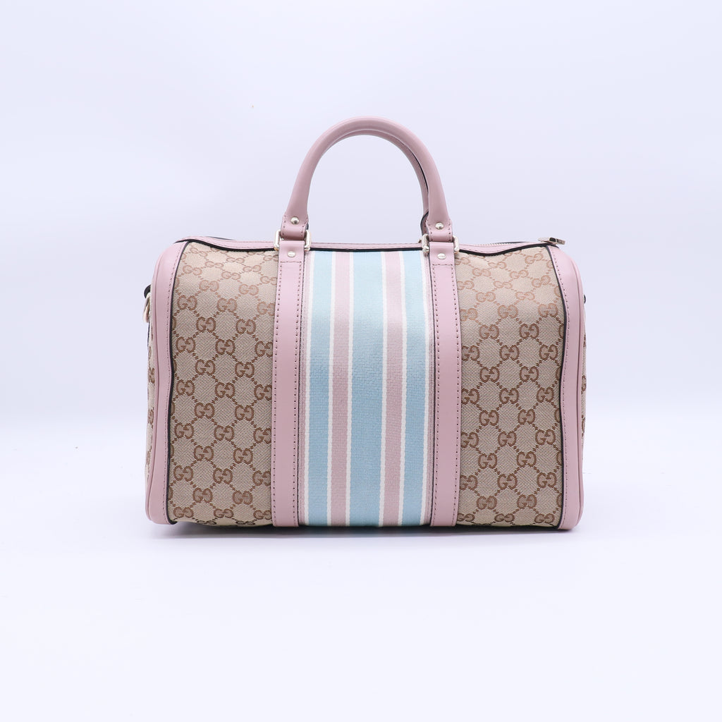 Gucci Vintage Web Boston Bag GG Canvas Medium Twins LDJ3870