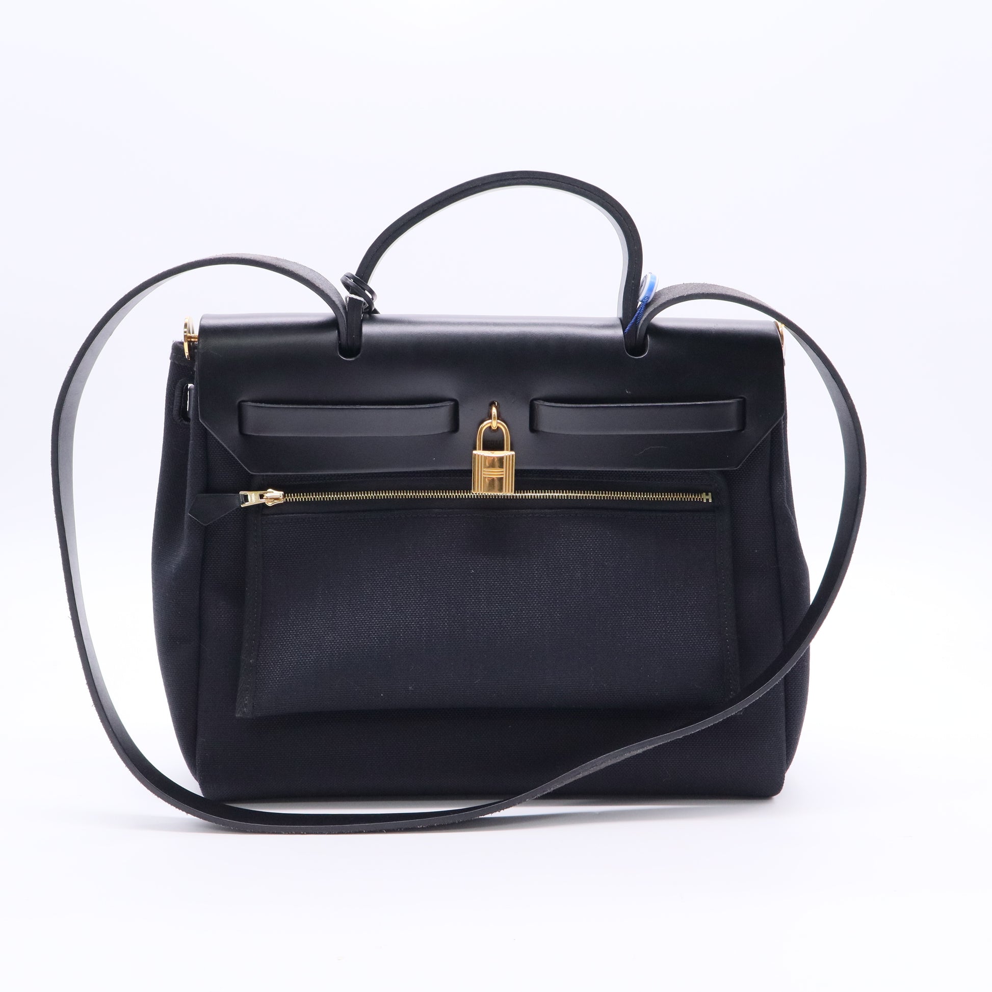Hermès Herbag Zip Leather and Toile 31 Twins LDJ2485