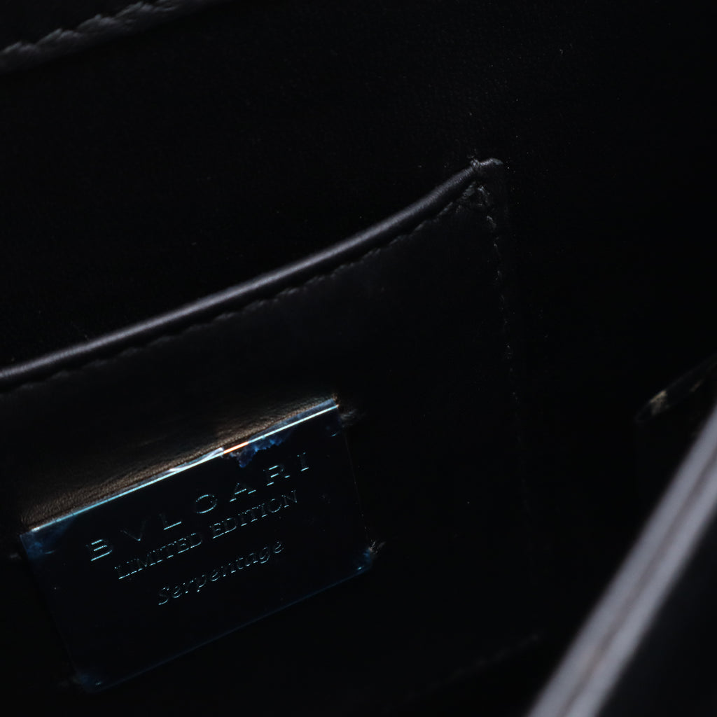 Serpenti Forever Top Handle Bag Leather Small Twins LDJ3816