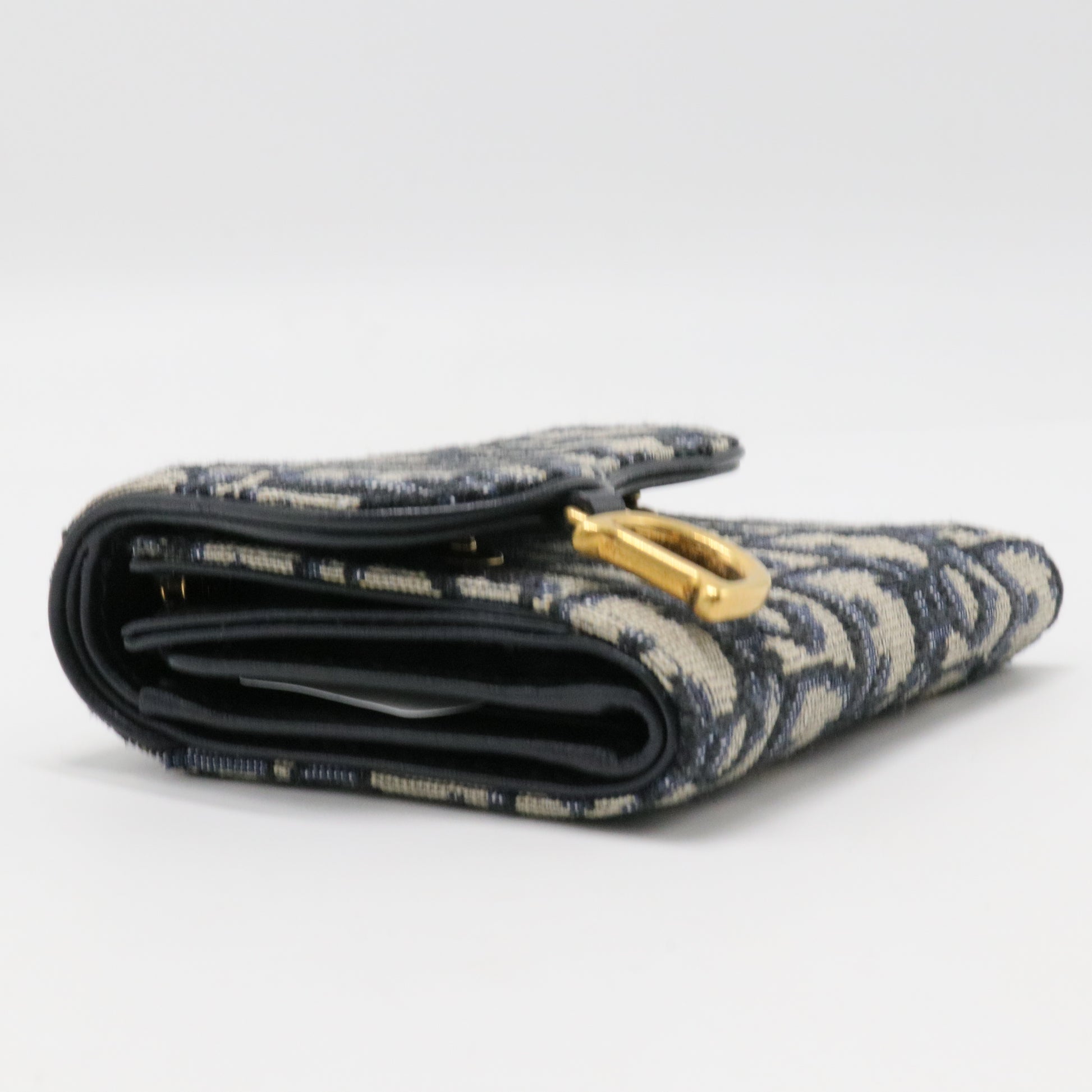 Saddle Flap Wallet Oblique Canvas Mini