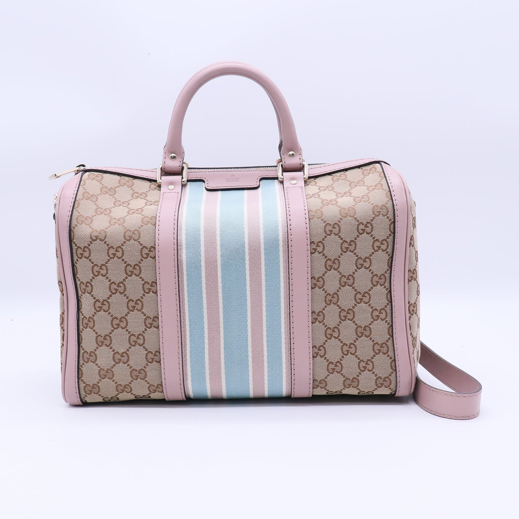 Gucci Vintage Web Boston Bag GG Canvas Medium Twins LDJ3870