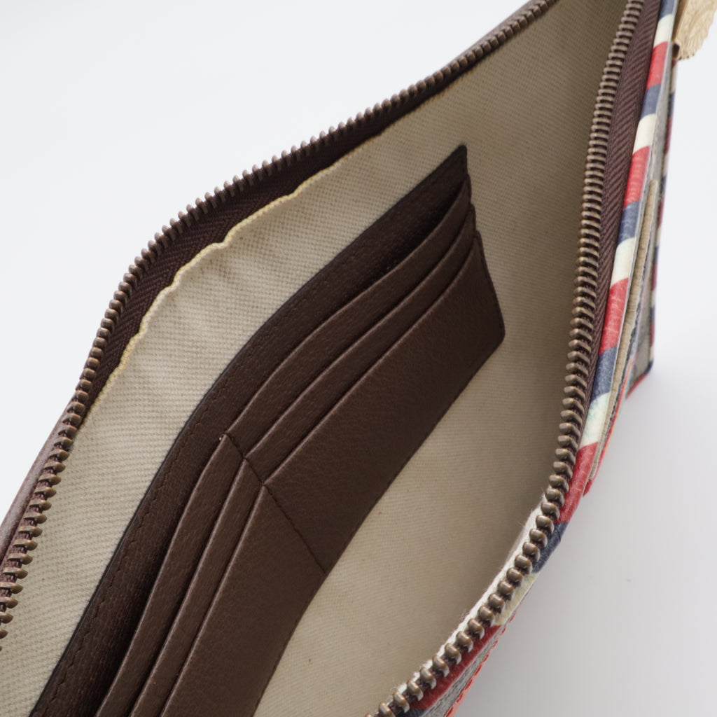 GG Supreme Monogram Courrier Documents Holder Beige New Acero