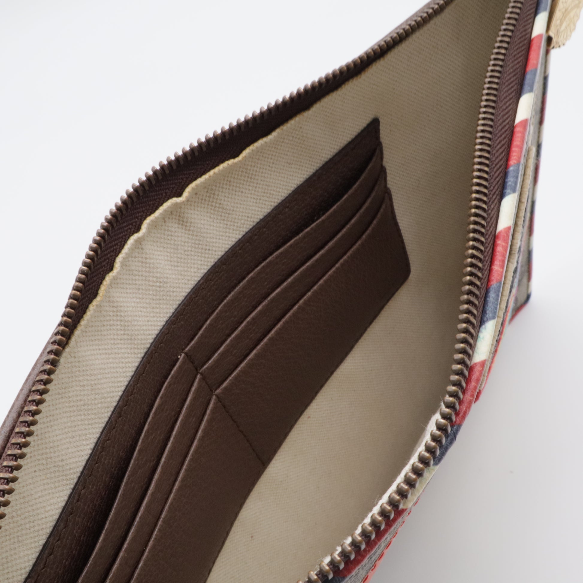 GG Supreme Monogram Courrier Documents Holder Beige New Acero