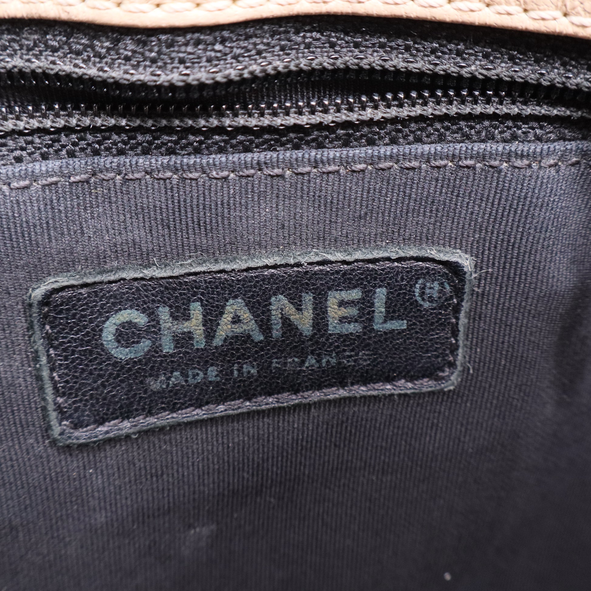 Chanel  Mademoiselle Vintage Shopping Tote Quilted Sheepskin Medium Twins LDJ2481