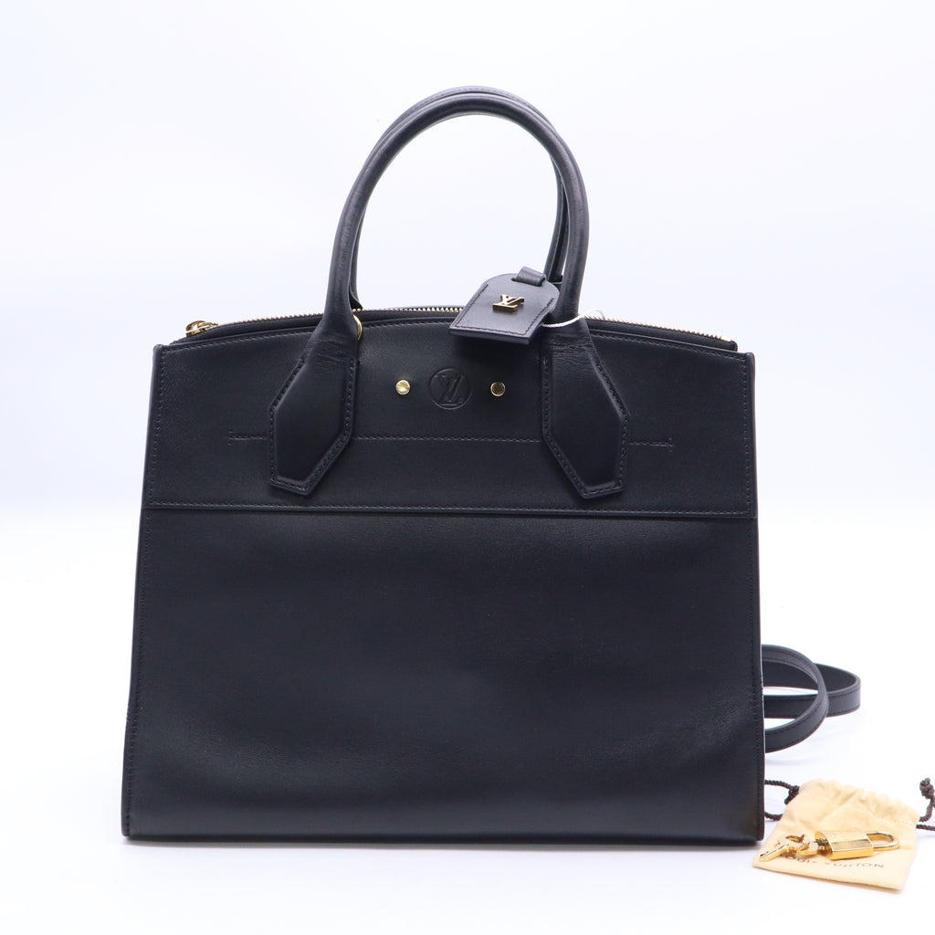 Louis Vuitton City Steamer Handbag Leather MM Twins LDJ3825