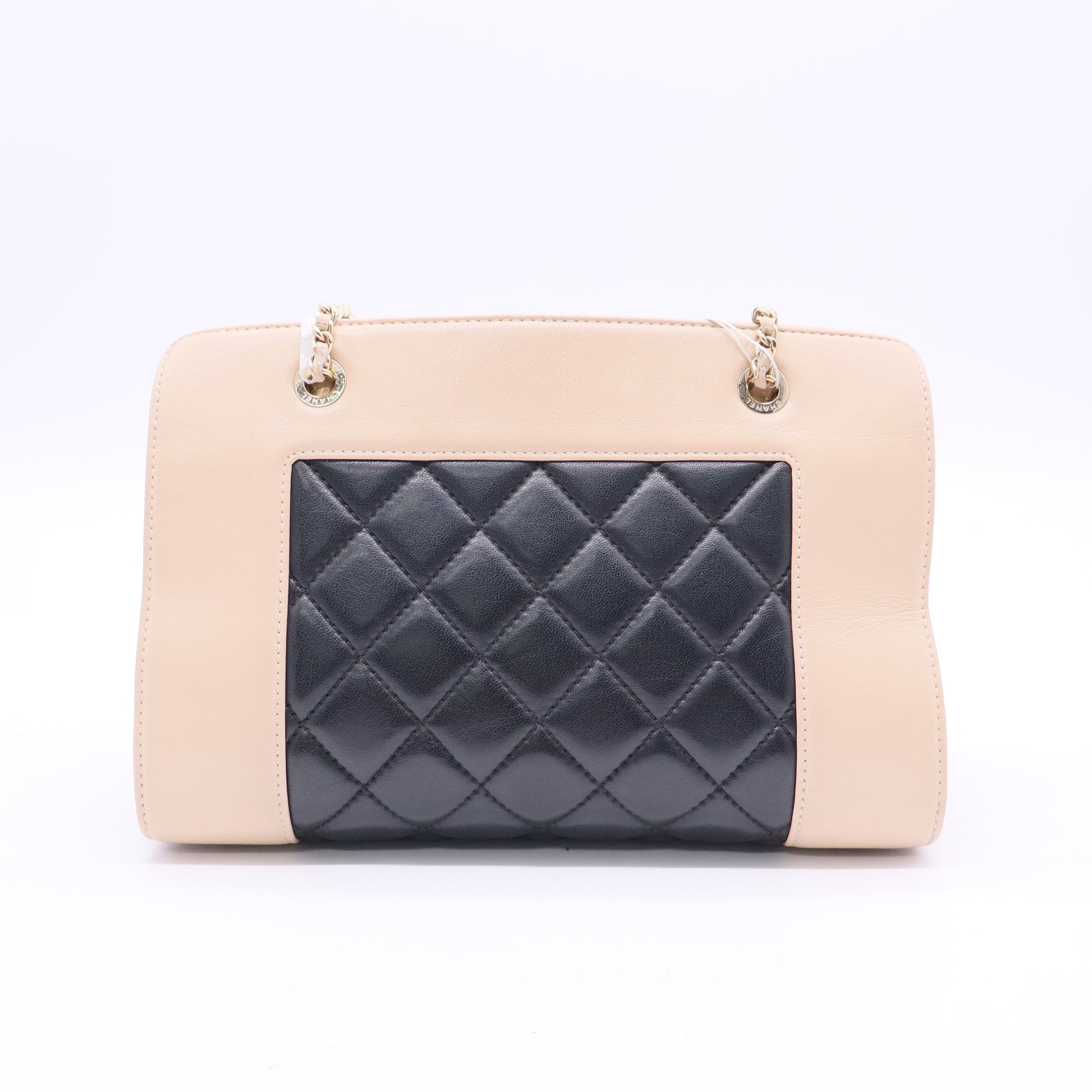 Chanel  Mademoiselle Vintage Shopping Tote Quilted Sheepskin Medium Twins LDJ2481