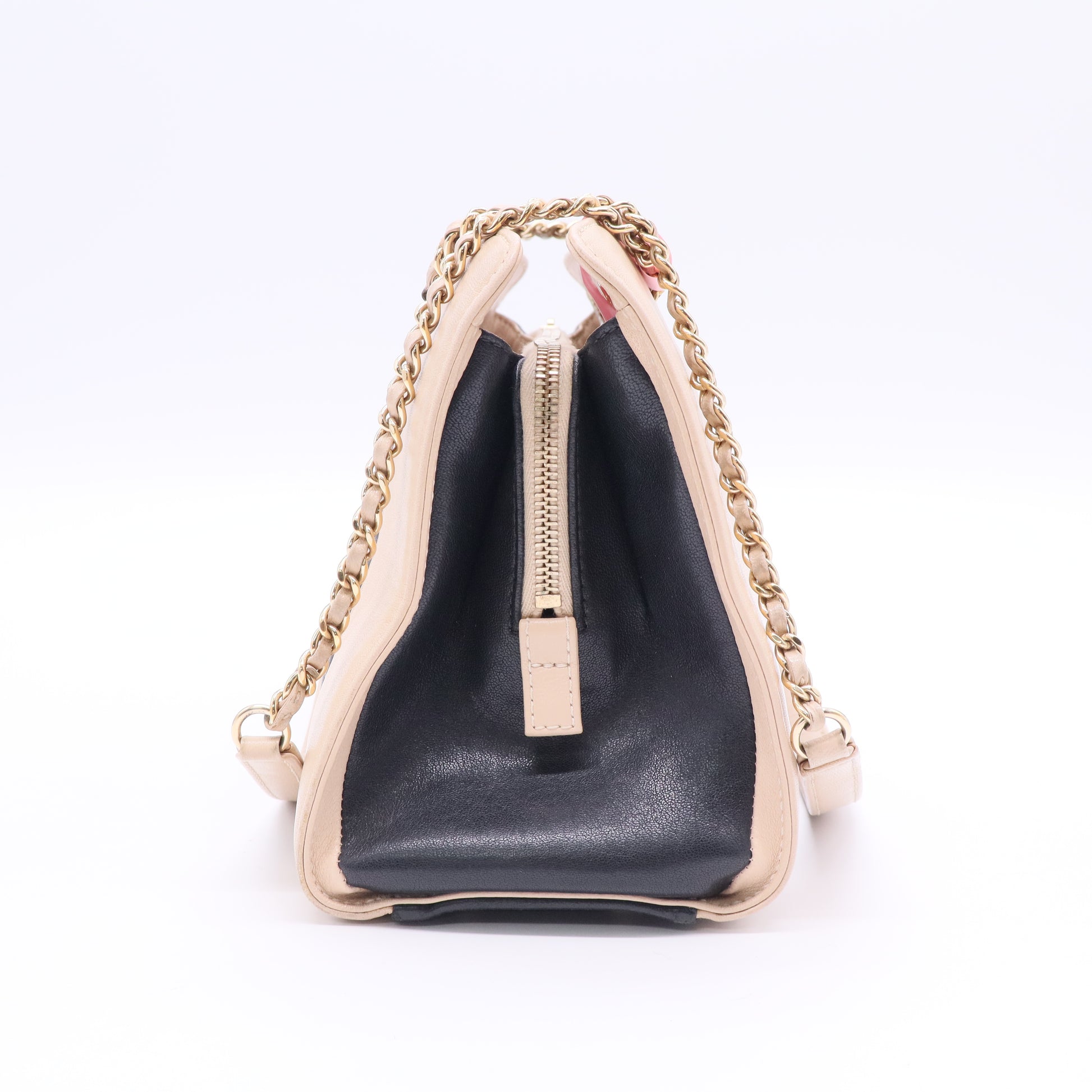 Chanel  Mademoiselle Vintage Shopping Tote Quilted Sheepskin Medium Twins LDJ2481