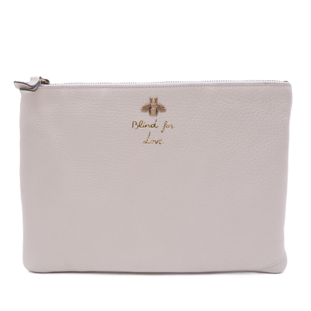 Animalier Zip Around Wristlet Wallet Embellished Leather