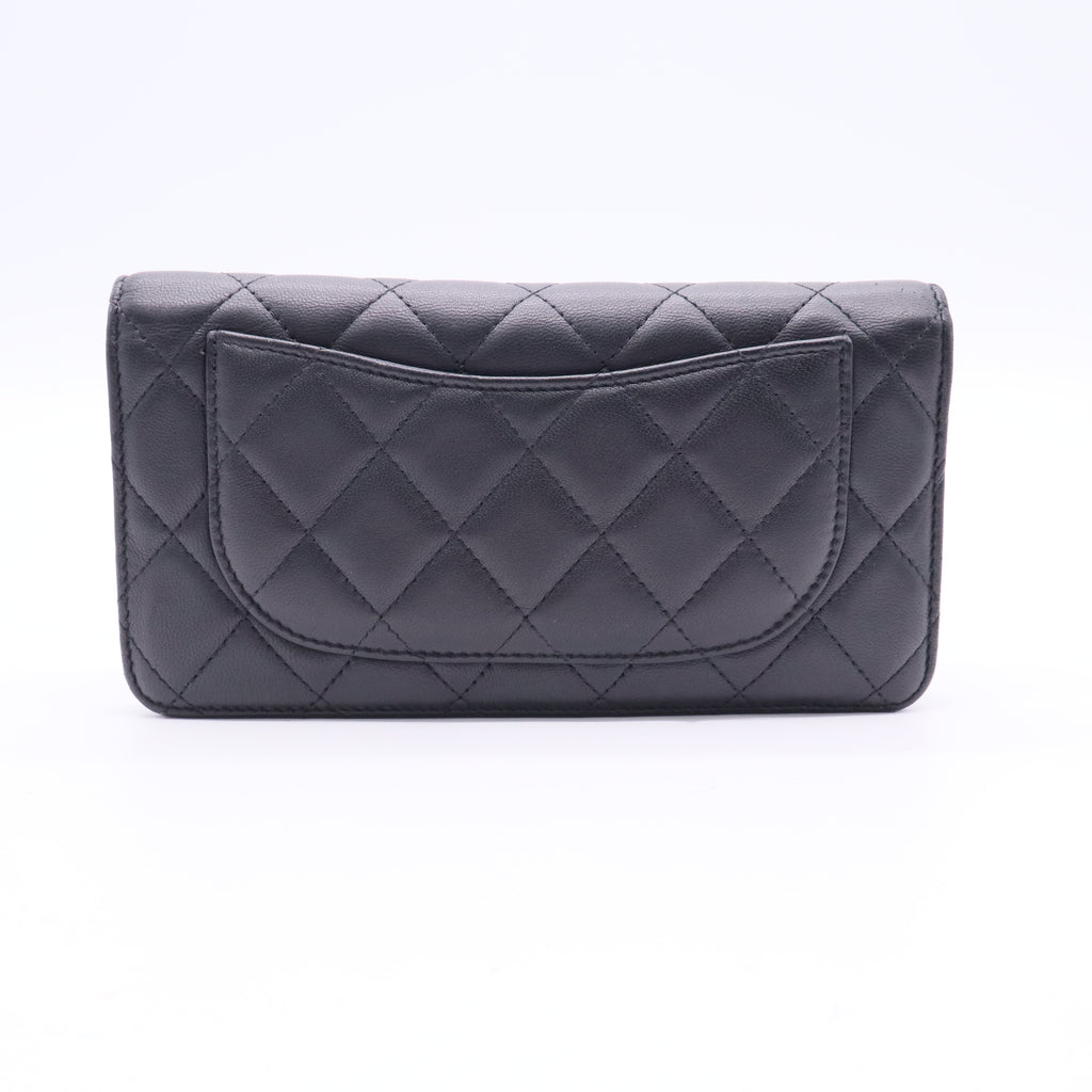 Chanel L-Yen Wallet Quilted Lambskin Long