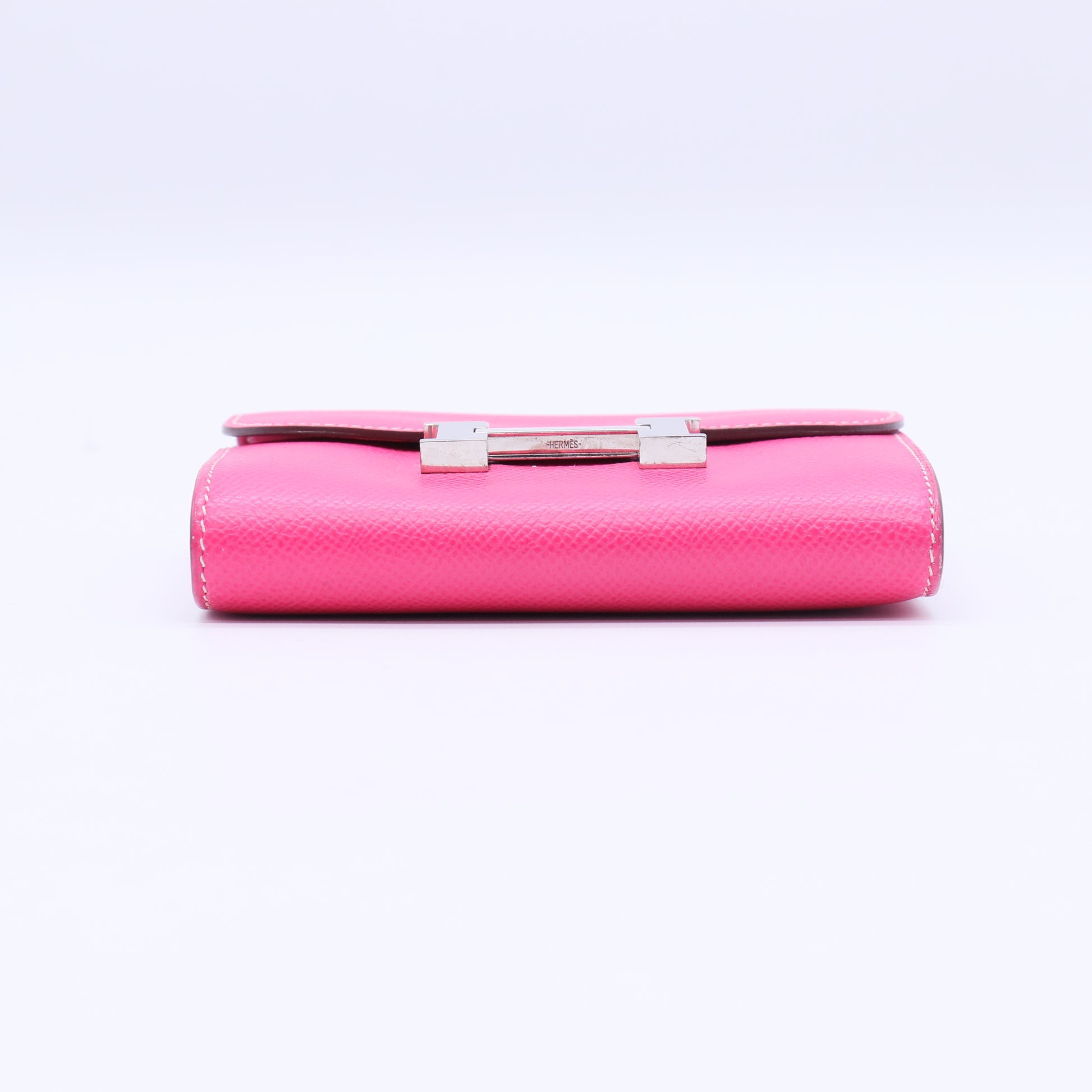 Hermes Epsom Constance Short Wallet Rose Tyrien Twins LDJ3855