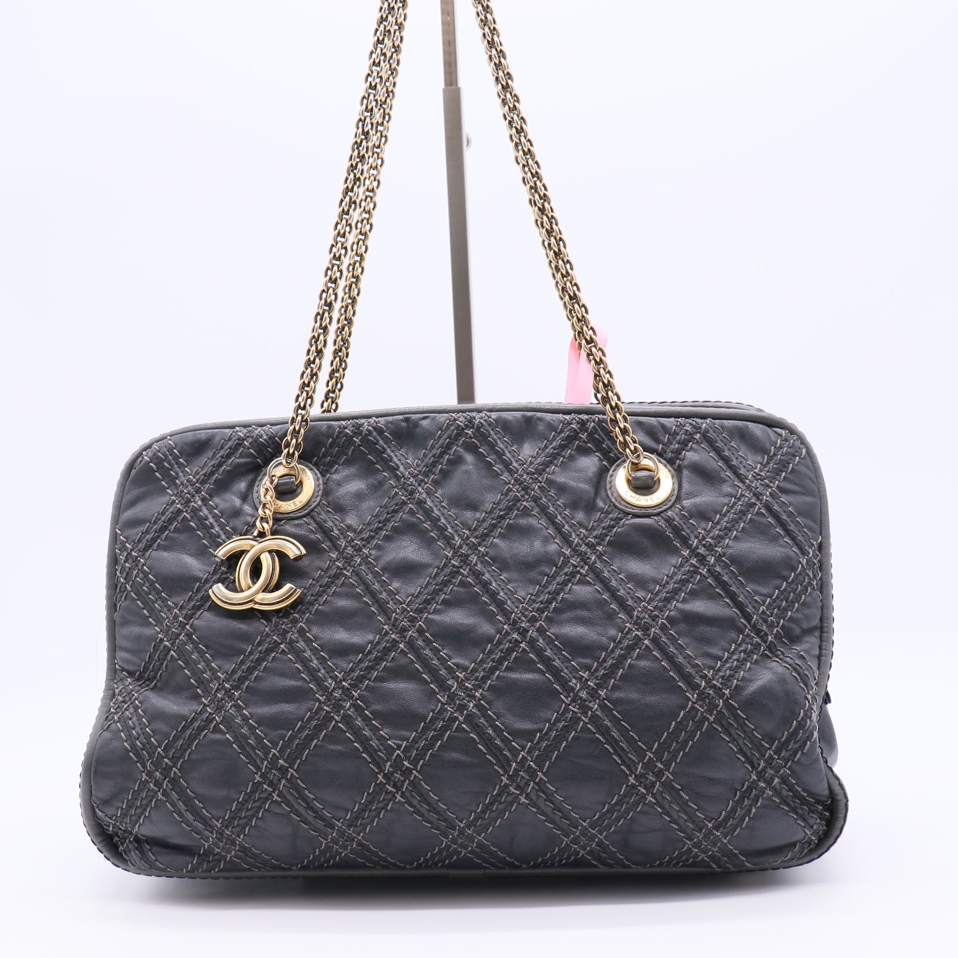 Triptych Quilted Calfskin Shoulder Bag