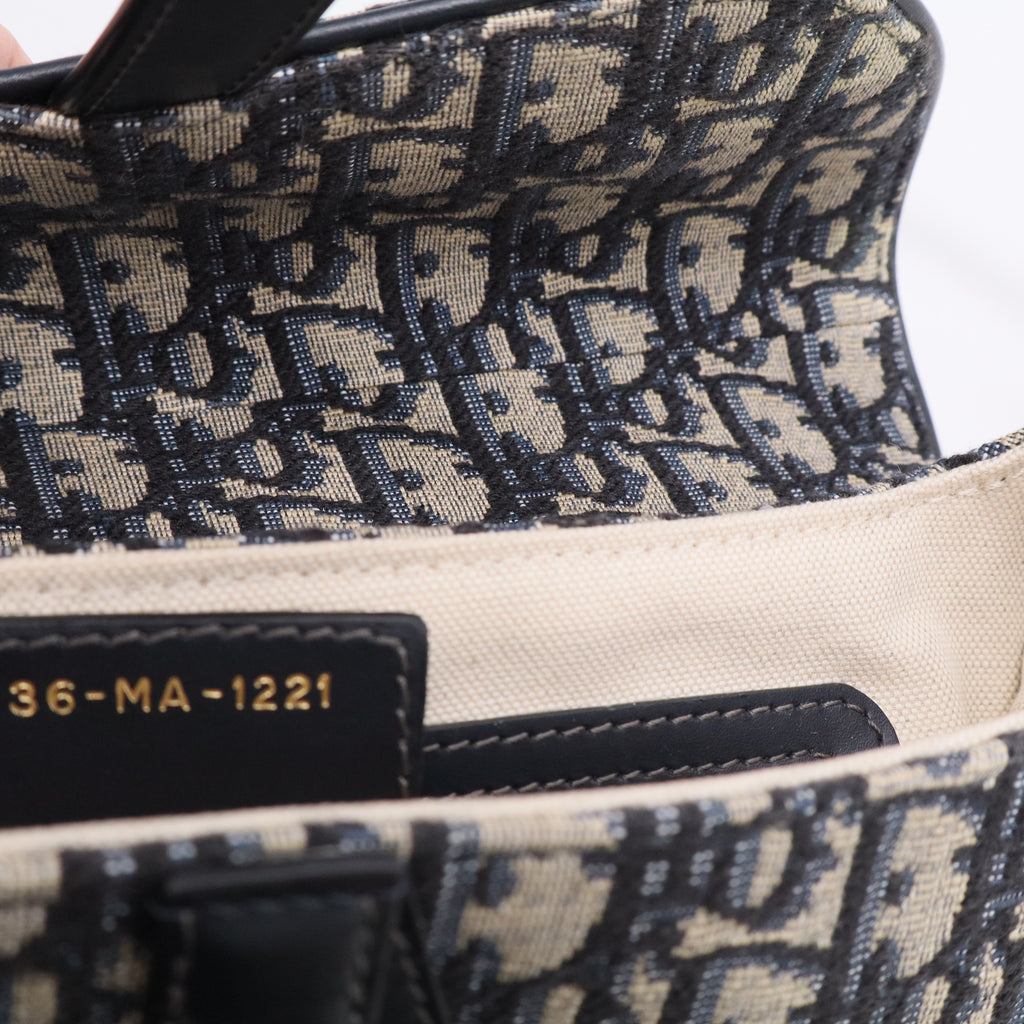 Christian Dior Blue Oblique Canvas Dior Saddle Bag Twins LDJ3255