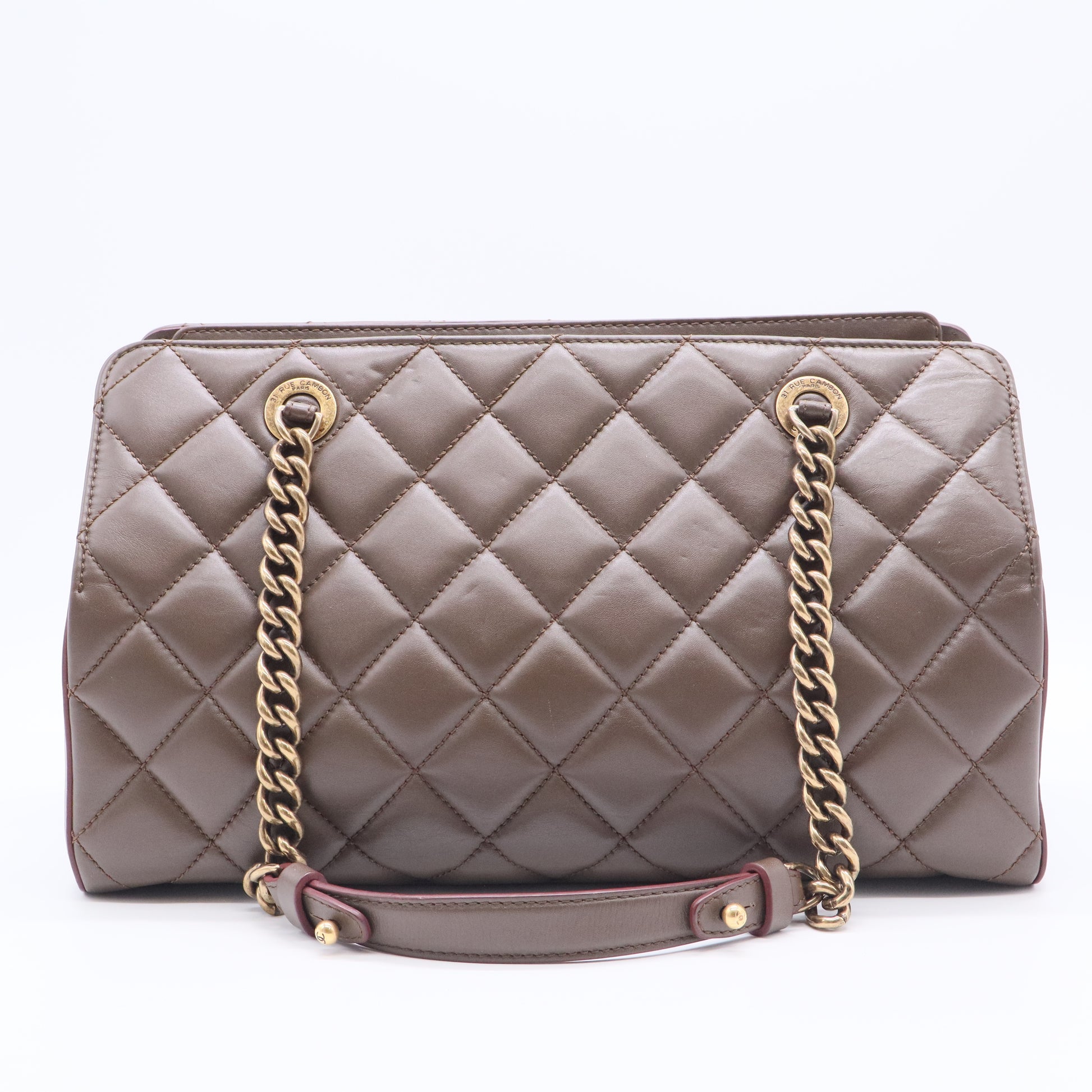 Perfect Edge Tote Quilted Leather Small