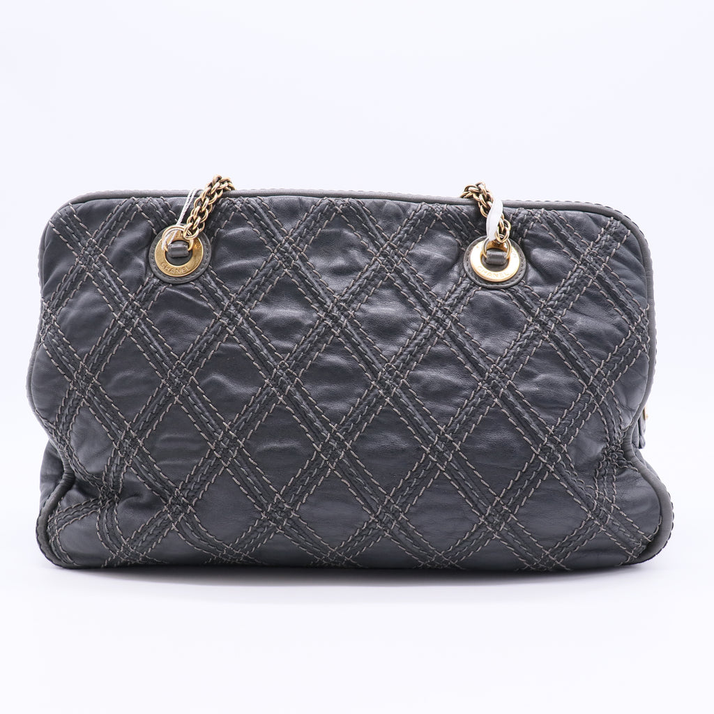 Triptych Quilted Calfskin Shoulder Bag