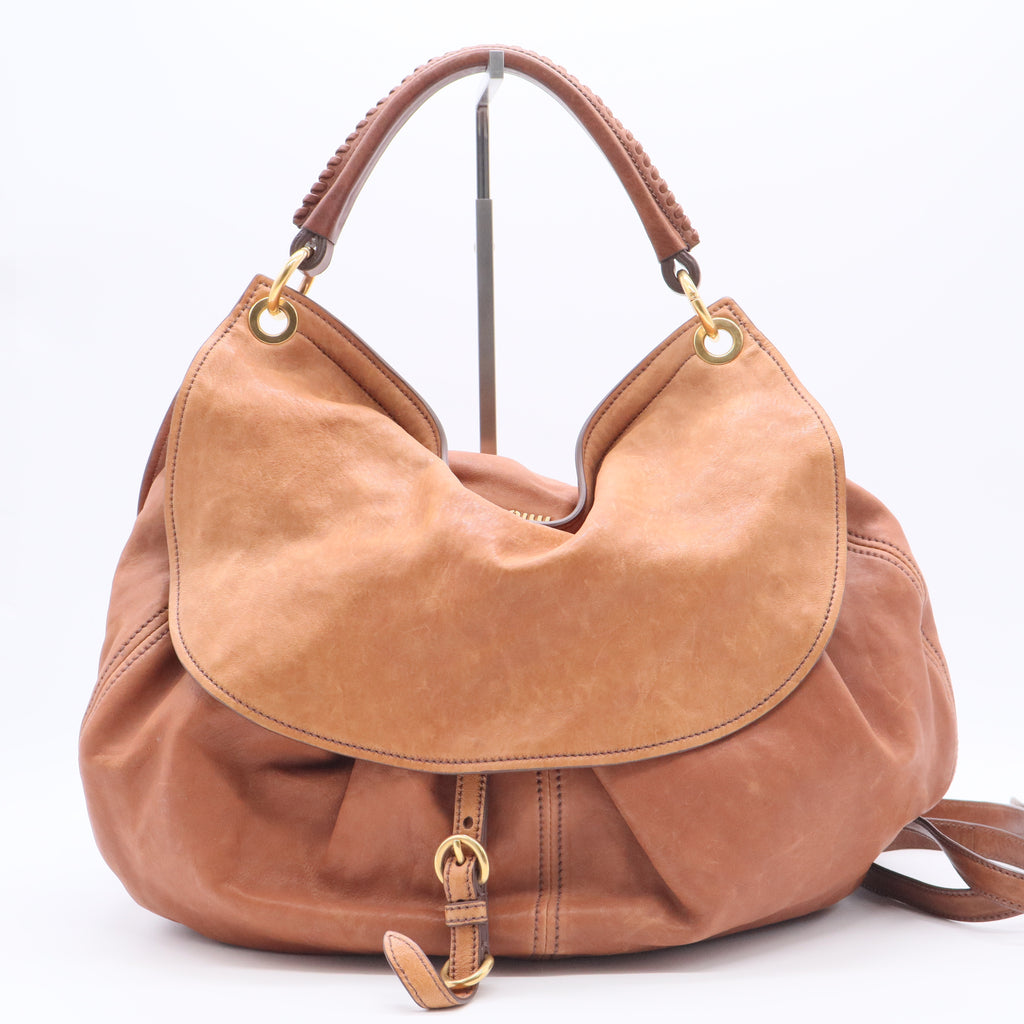 Aviator Hobo Leather Medium