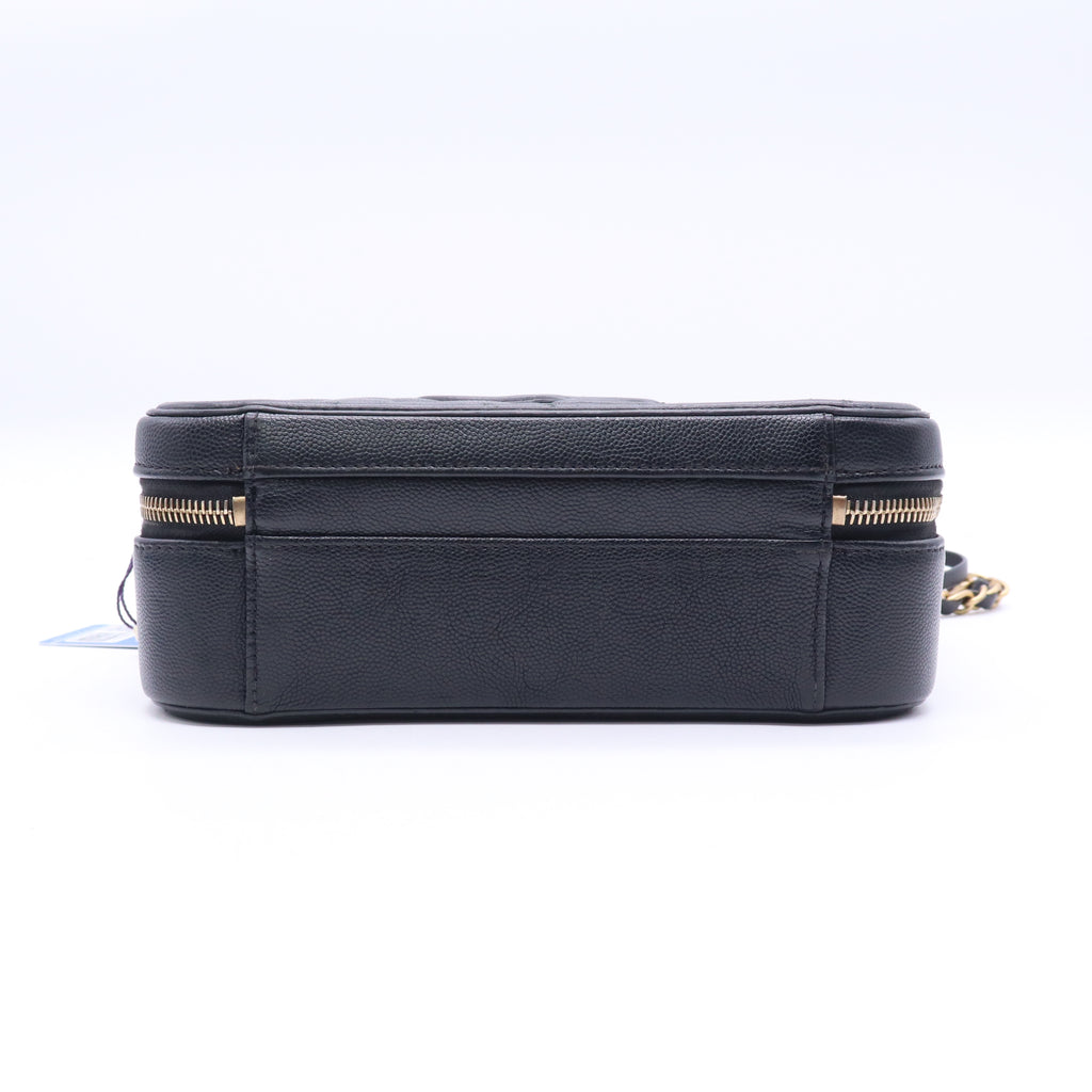 Filigree Vanity Case Quilted Caviar Large Twins LDJ3812
