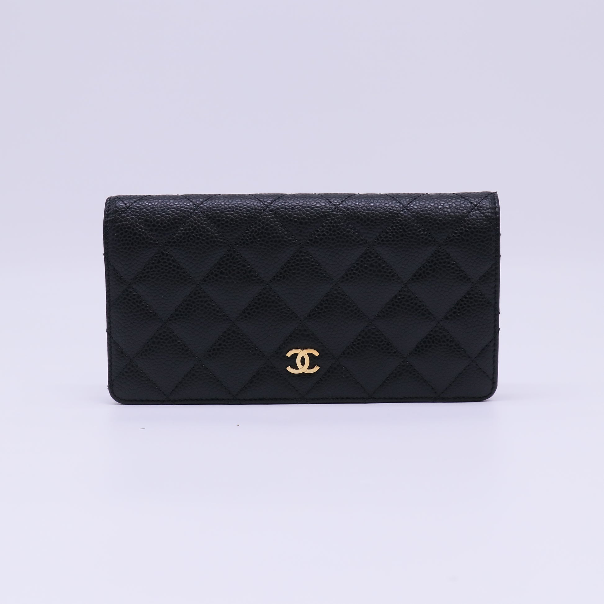 Chanel Caviar Quilted Yen Wallet W22229