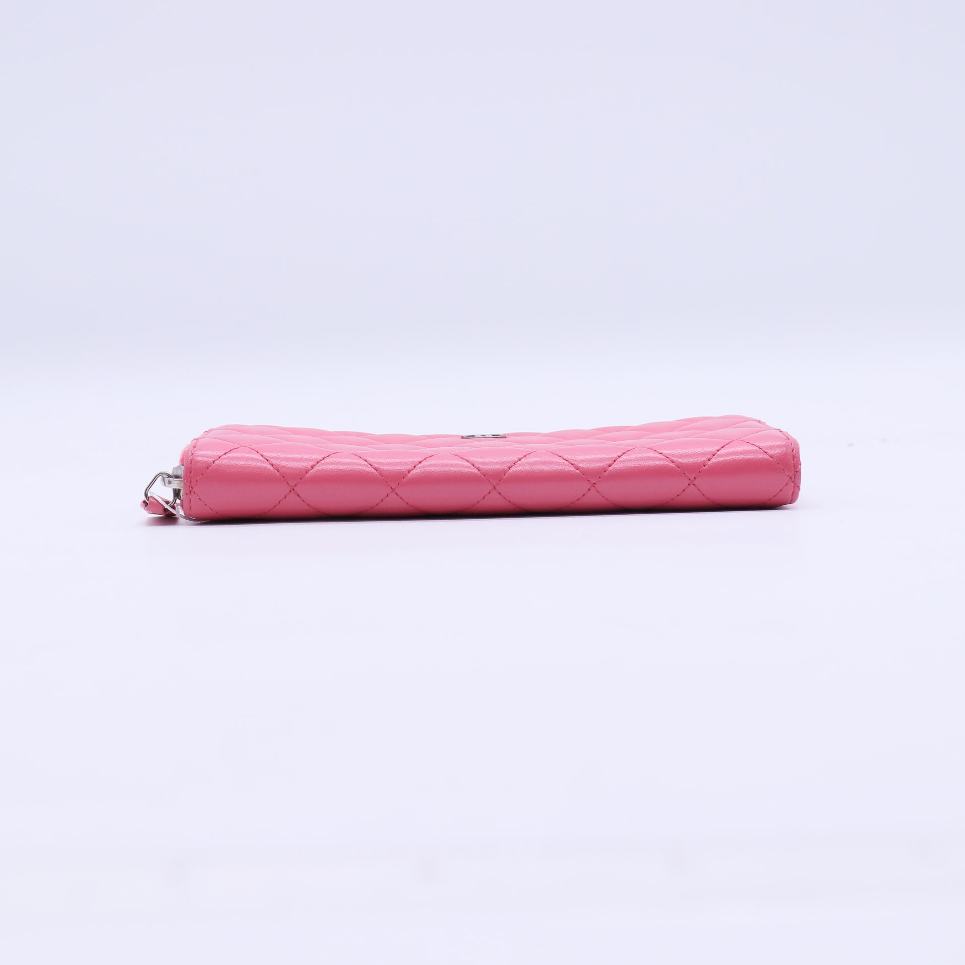 Chanel Lambskin Large Gusset Zip Around Wallet Pink twins LDJ3843