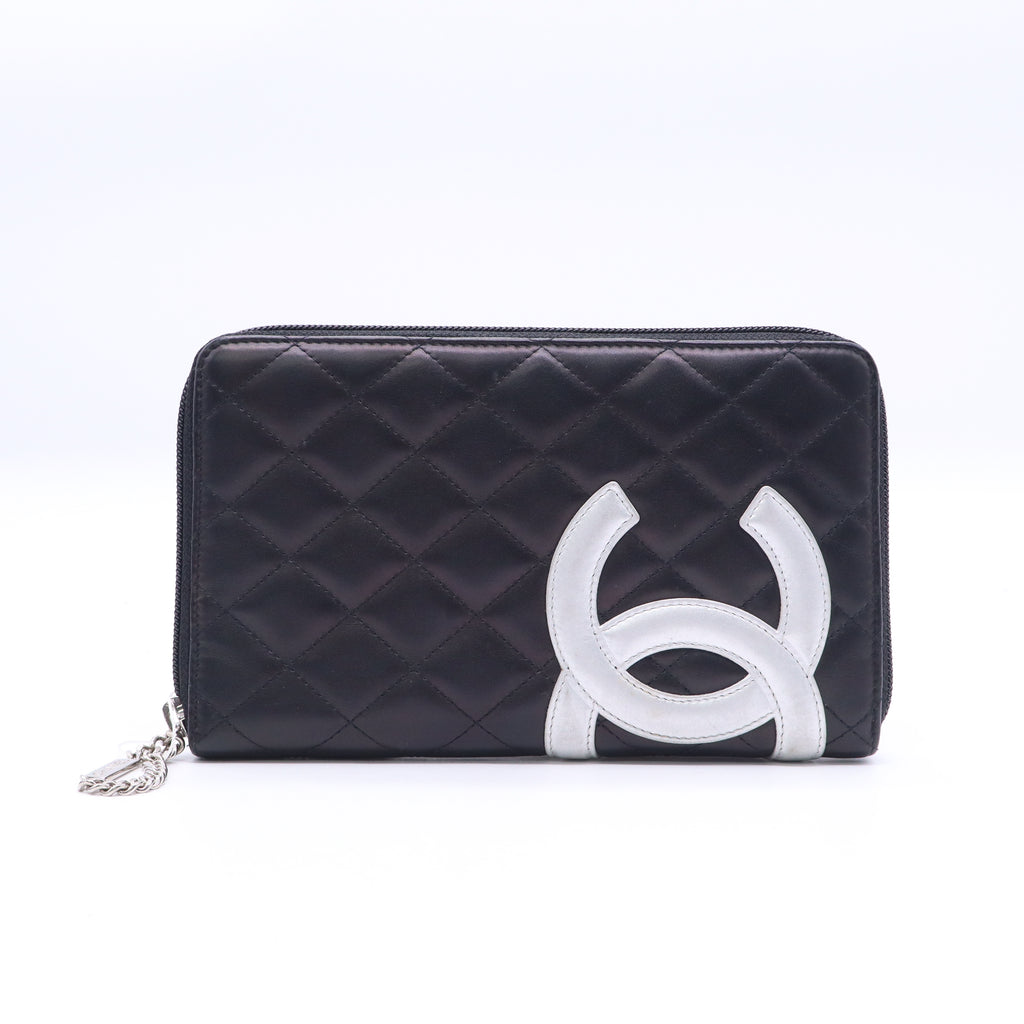 Cambon Zip Around Organizer Wallet Quilted Lambskin Twins LDJ3813
