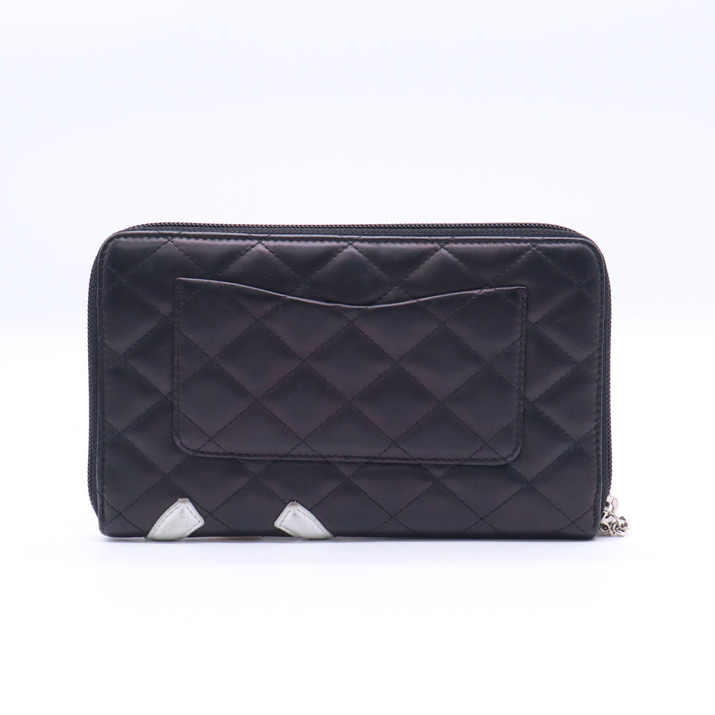 Cambon Zip Around Organizer Wallet Quilted Lambskin Twins LDJ3813