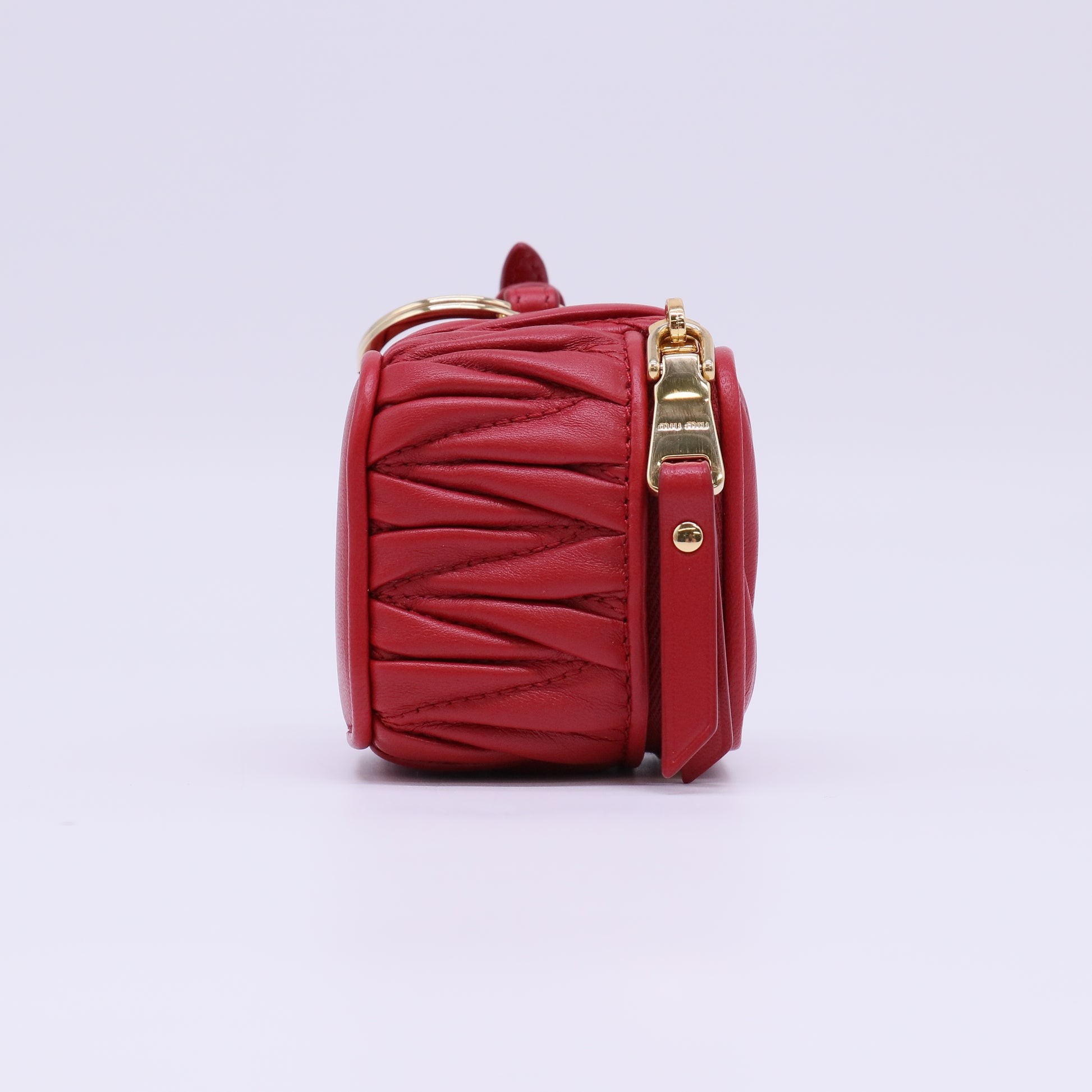 Miu Miu Matelassé Nappa Leather Micro Pouch Bag Charm W22295