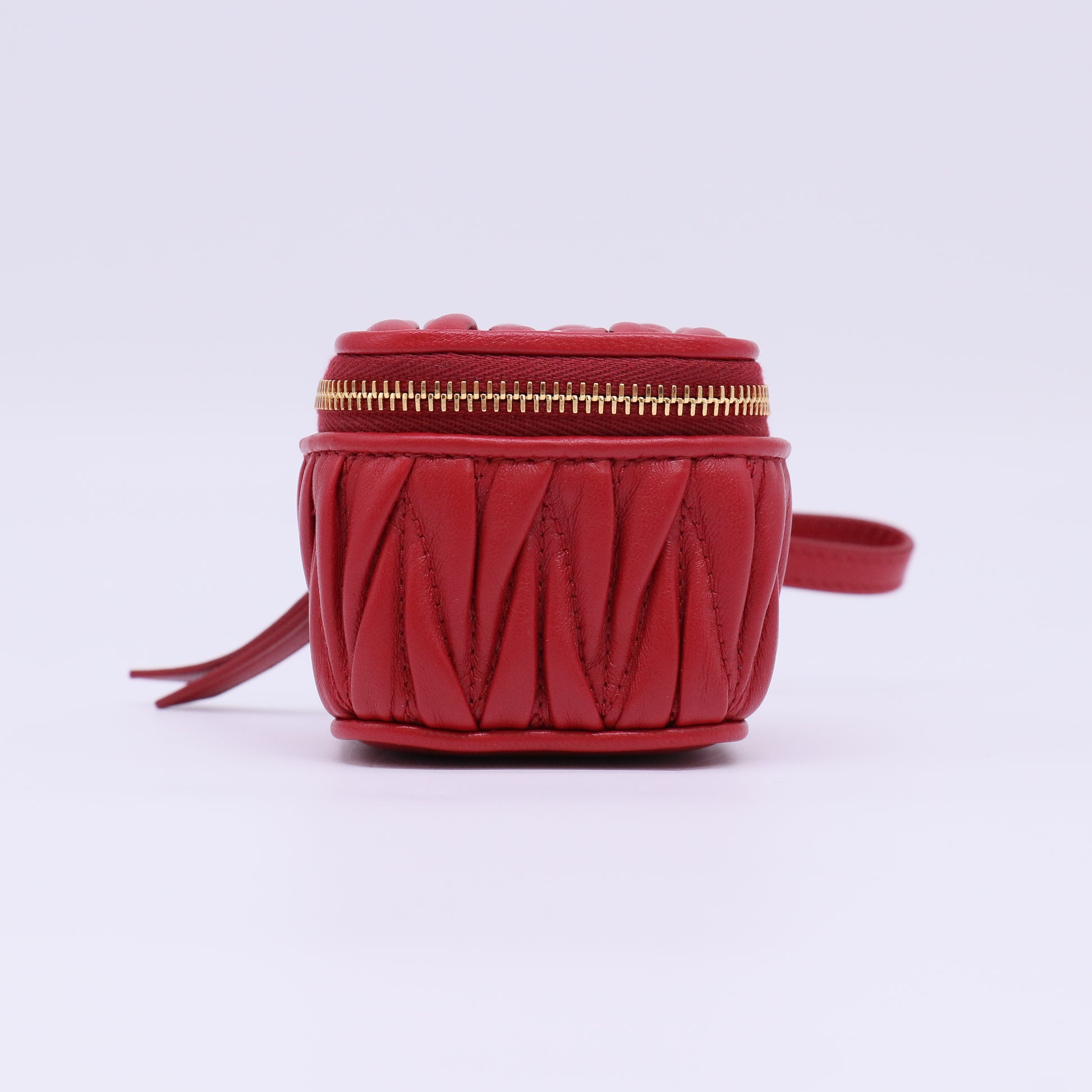 Miu Miu Matelassé Nappa Leather Micro Pouch Bag Charm W22295