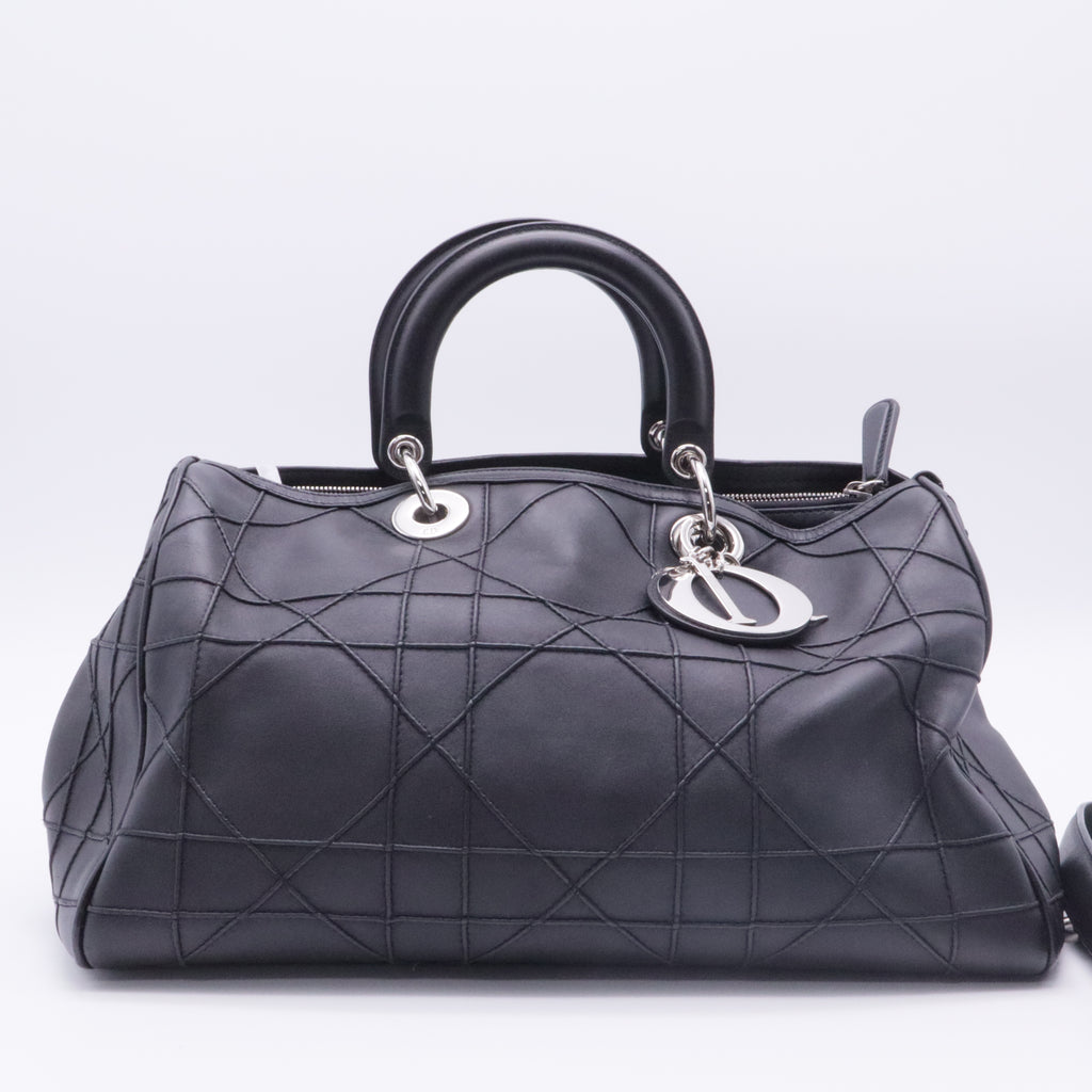 Granville Polochon Handbag Cannage Quilt Leather Medium twins