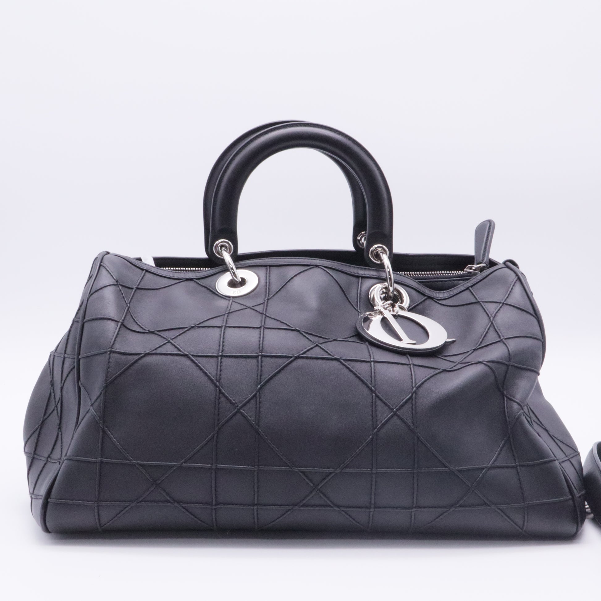 Granville Polochon Handbag Cannage Quilt Leather Medium twins