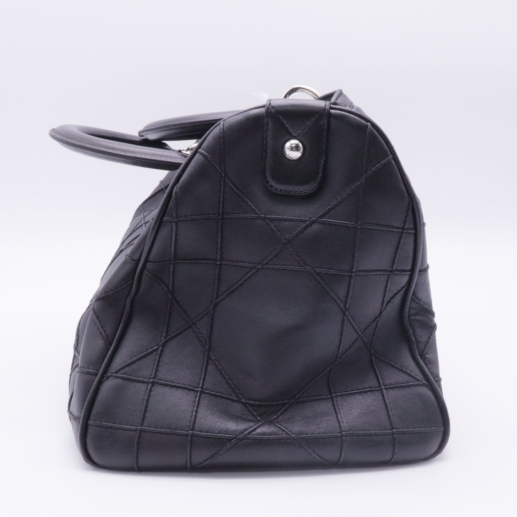 Granville Polochon Handbag Cannage Quilt Leather Medium twins