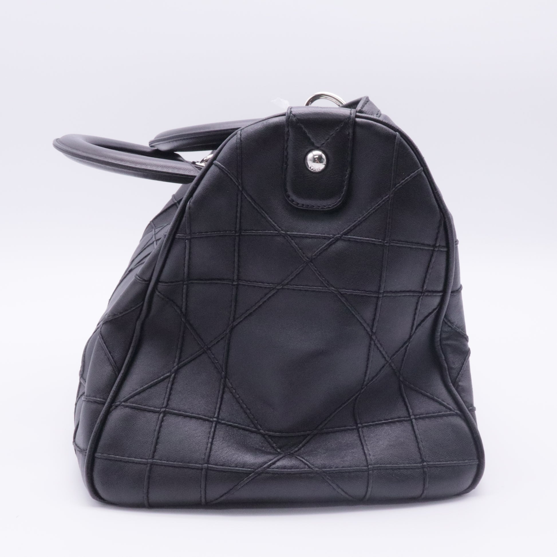 Granville Polochon Handbag Cannage Quilt Leather Medium twins