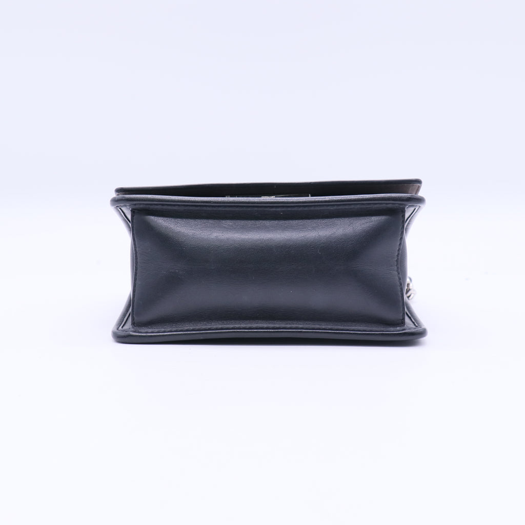 Fendi Black Leather Kan I Logo Small Crossbody Bag  Twins LDJ3860