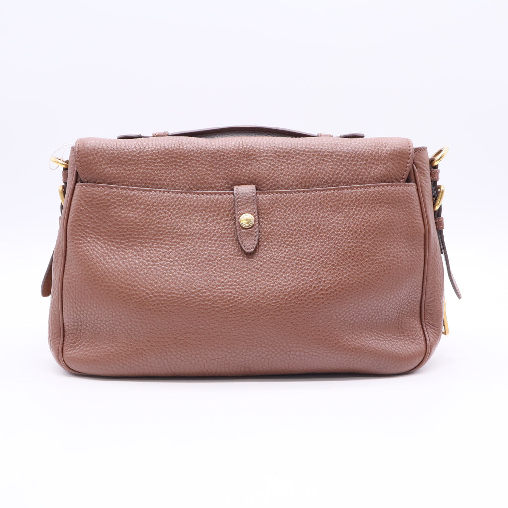 Prada Push Lock Flap Messenger Bag Vitello Daino Small Twins LDJ2492