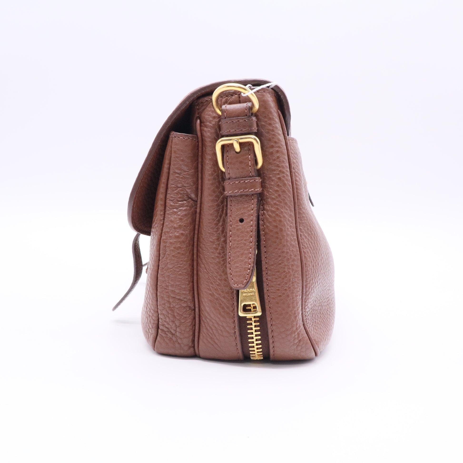 Prada Push Lock Flap Messenger Bag Vitello Daino Small Twins LDJ2492