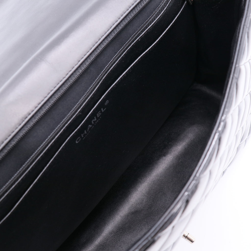 Classic Patent Maxi Double Flap Bag