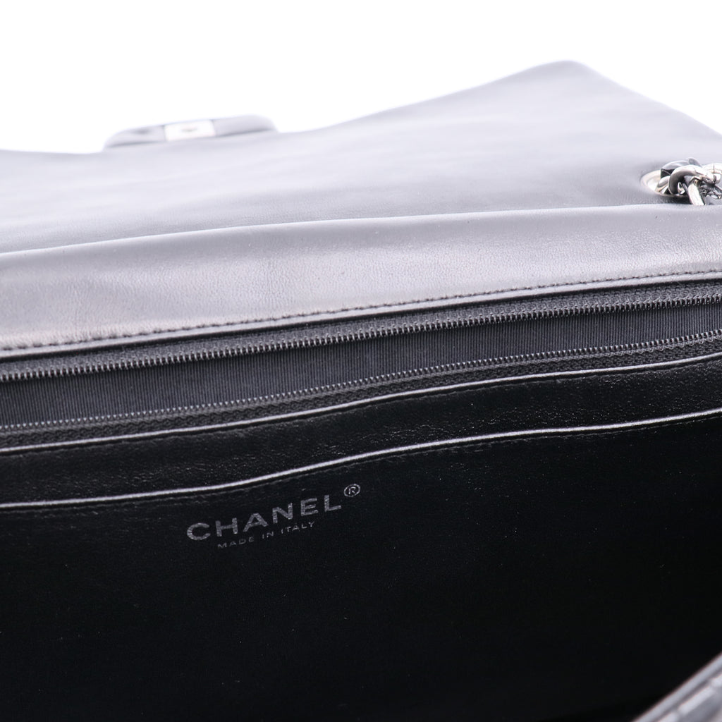 Classic Patent Maxi Double Flap Bag