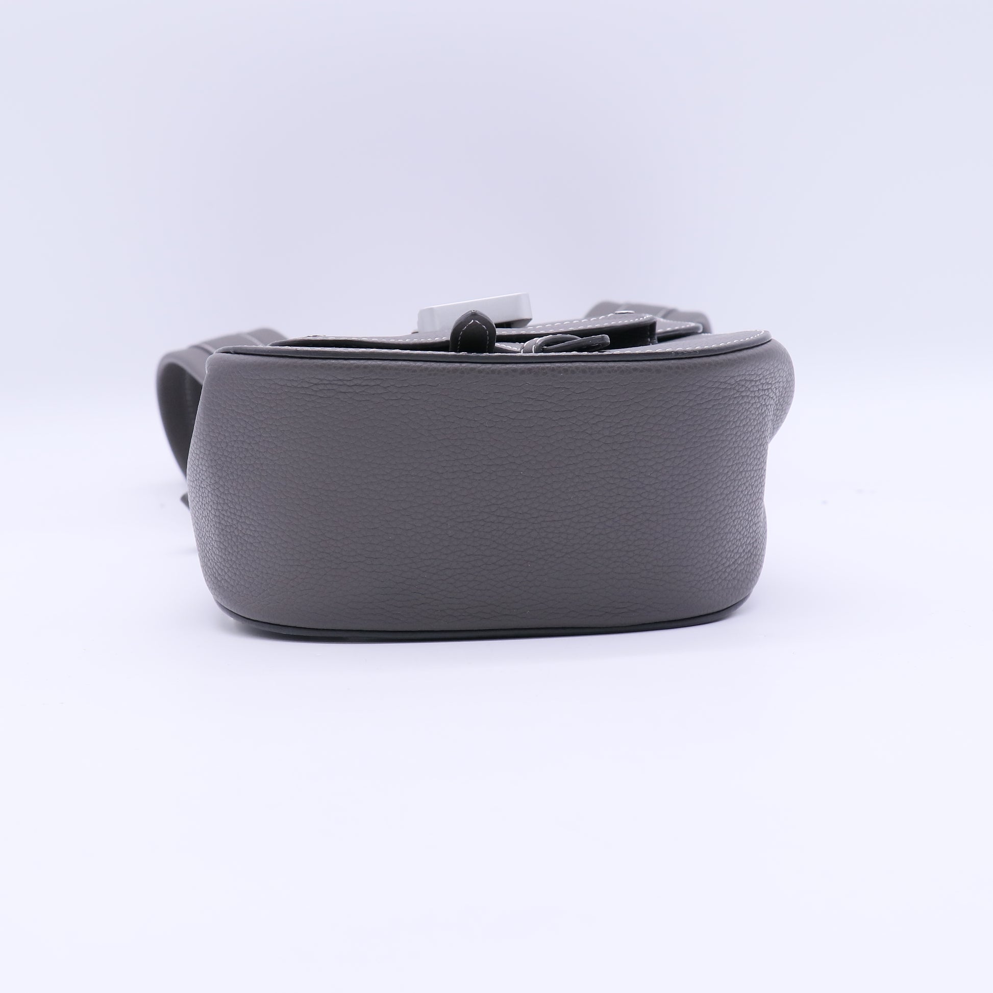 Christian Dior Grained Calfskin Mini Saddle Backpack Grey Twins LDJ3863