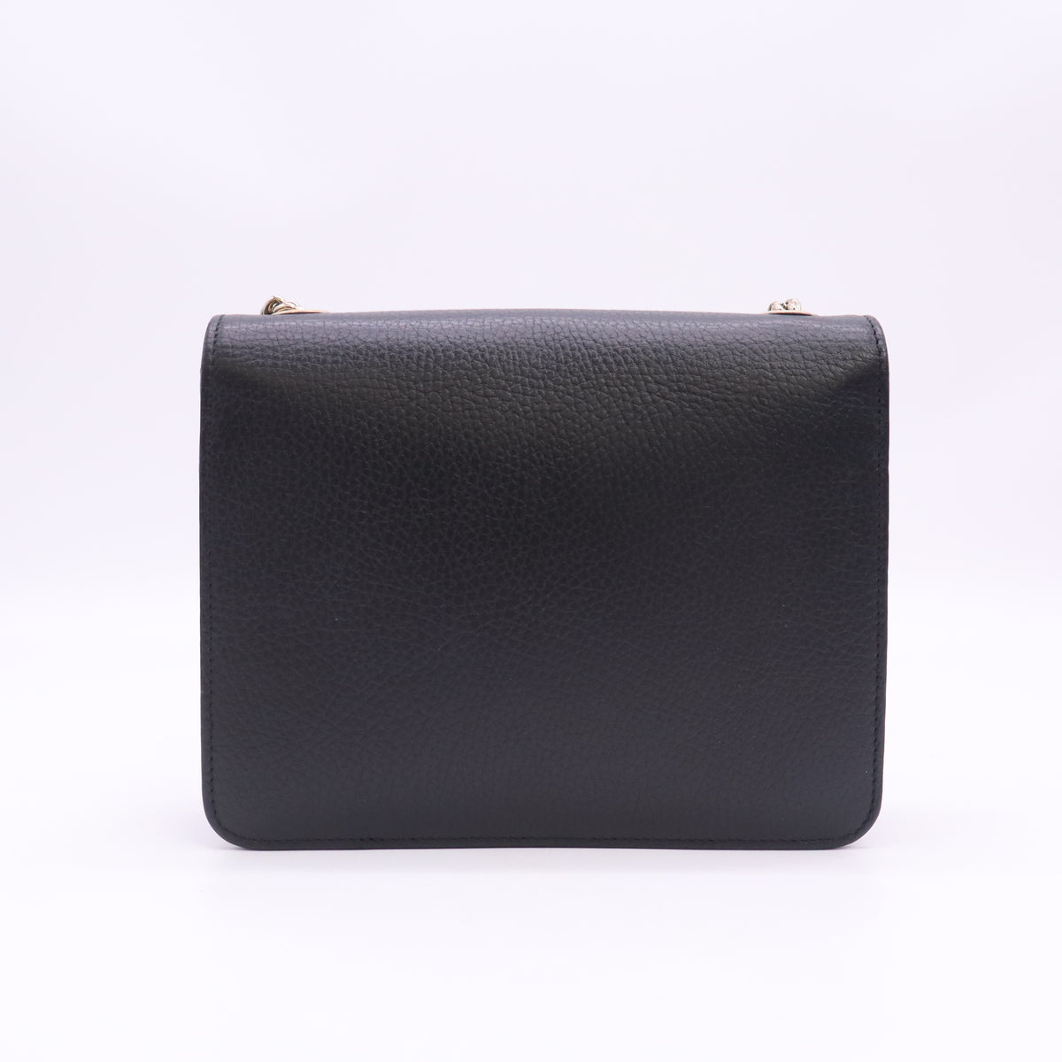 Dollar Calfskin Small Interlocking G Shoulder Bag Black B24186