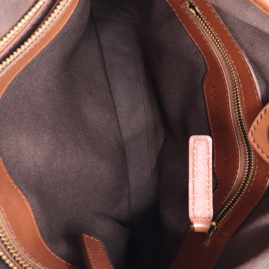 Smoked Check Coated Canvas Northfield Bag  B21482