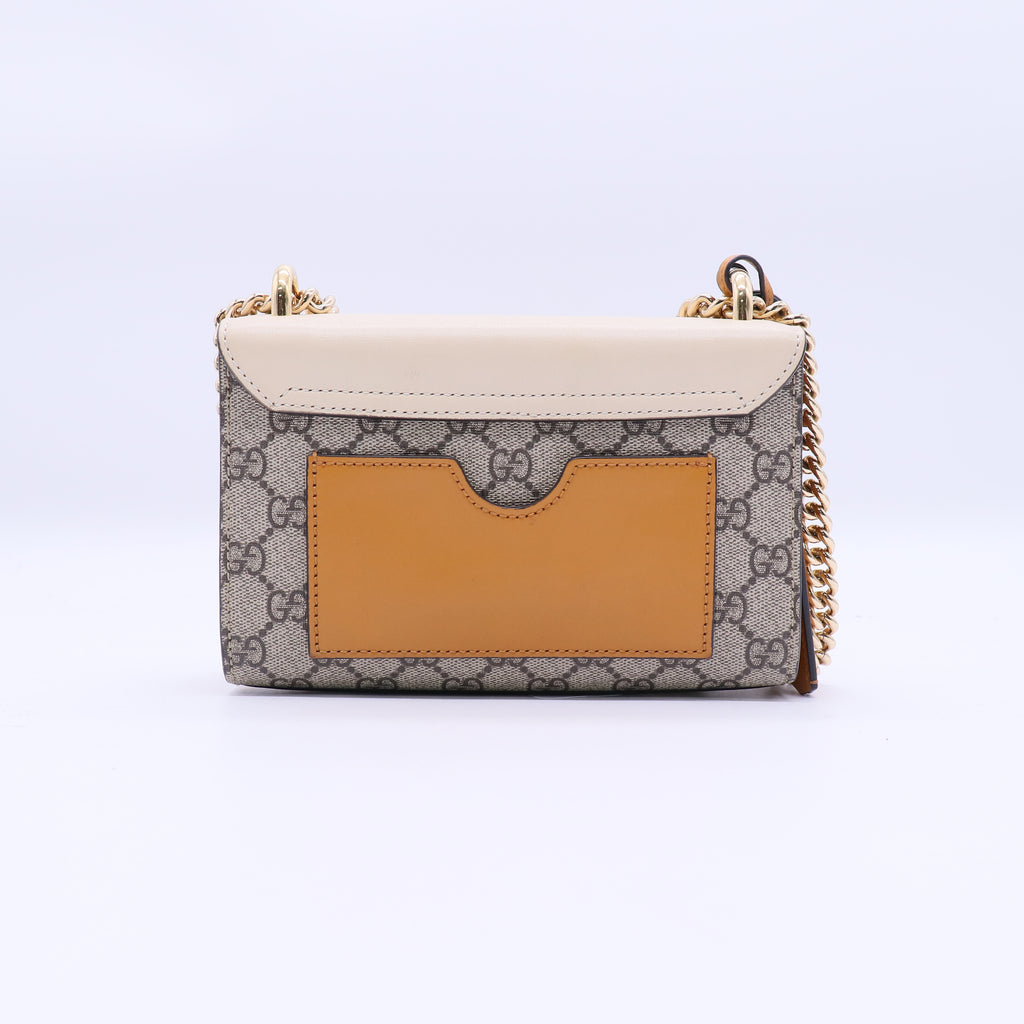 Padlock Shoulder Bag GG Coated Canvas and Leather Small twins B21419