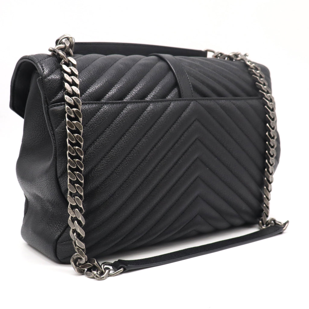 Saint Laurent College Large V-Quilted Leather Chain Shoulder Bag LDZ143
