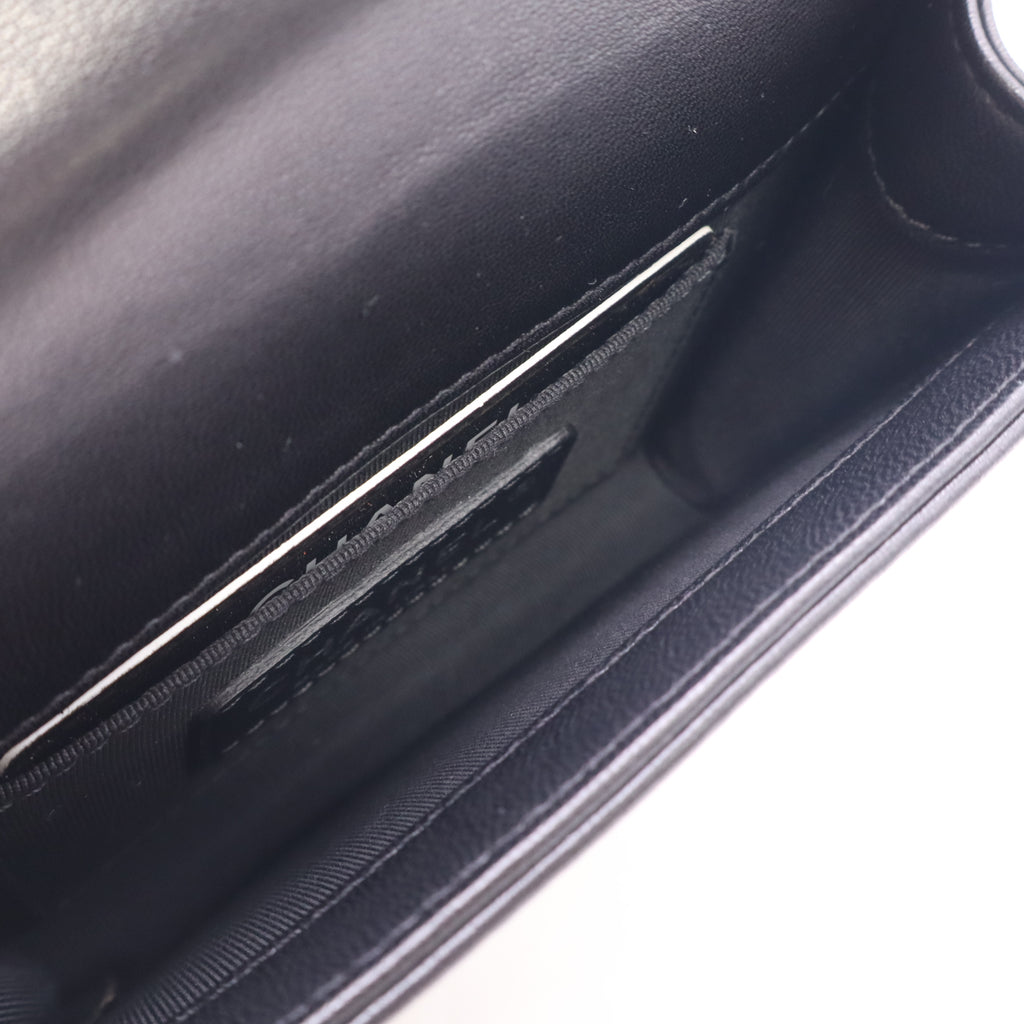 Plexiglass Patent Mini Striped Boy Brick Flap Black White B24347
