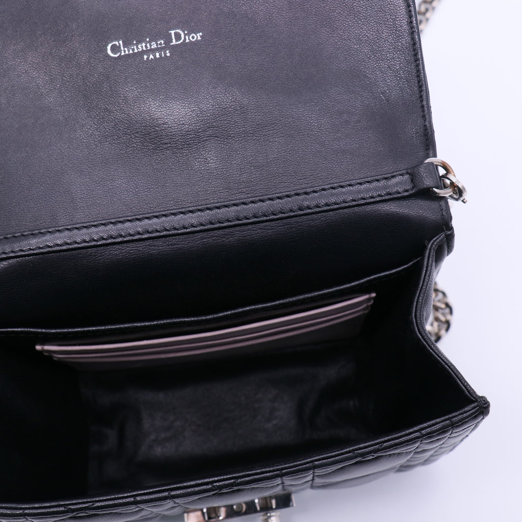 Miss Dior Long Chain Handbag Cannage Quilt Lambskin Mini Twins B21317