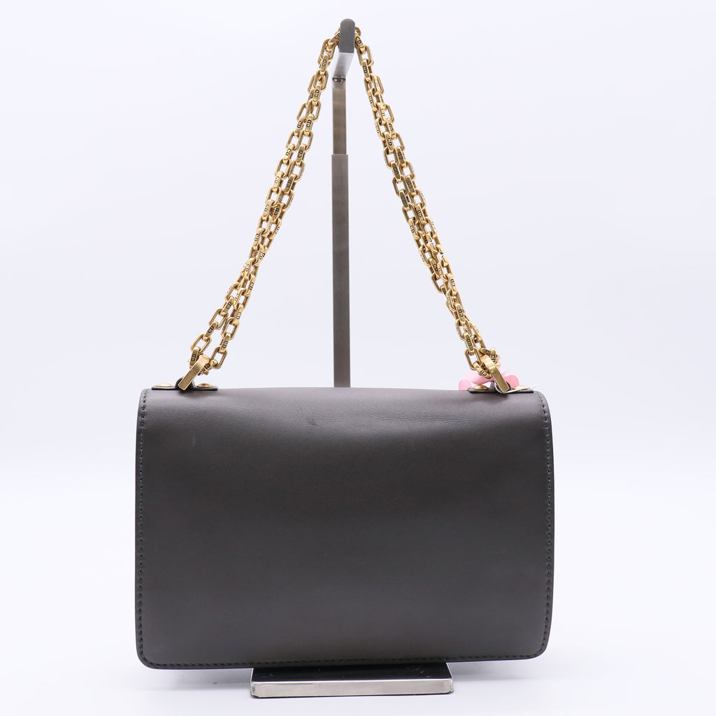 J'Adior Flap Bag Leather Medium Twins