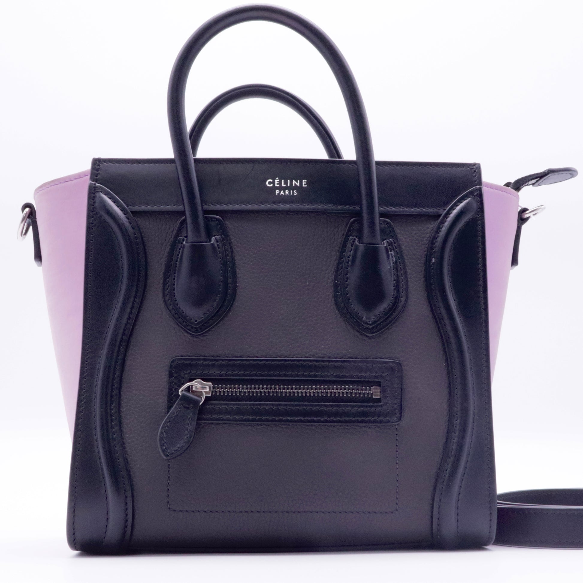 Smooth Drummed Calfskin Tri-color Nano Luggage twins
