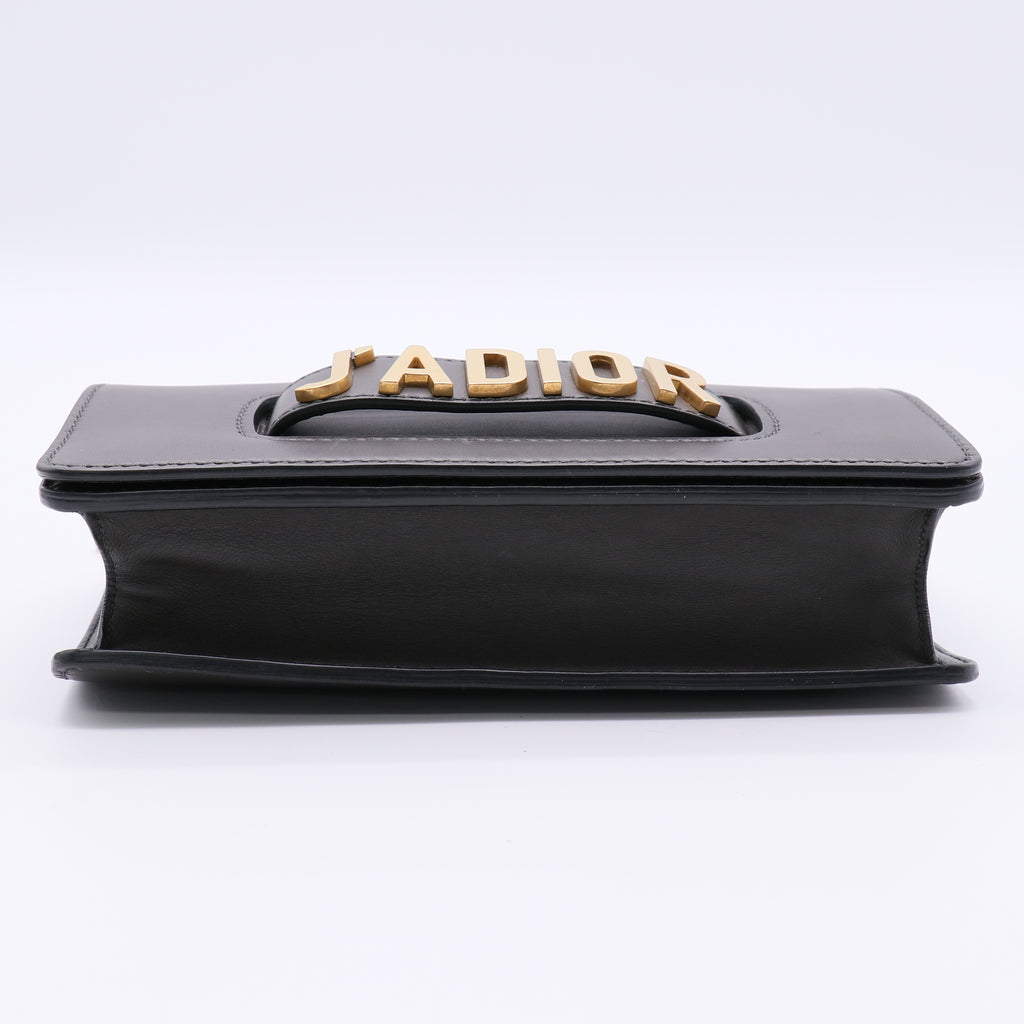 J'Adior Flap Bag Leather Medium Twins