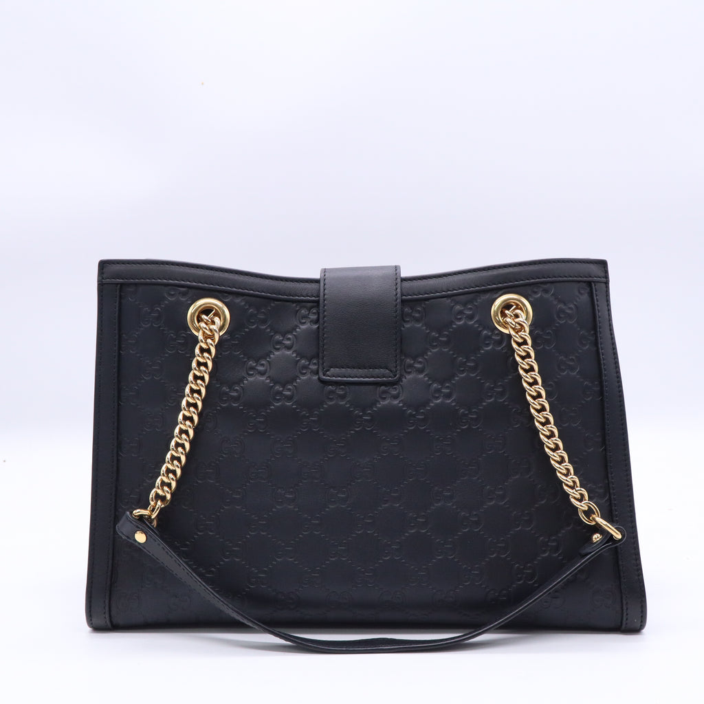 Padlock Chain Tote Guccissima Leather Medium Twins B21350