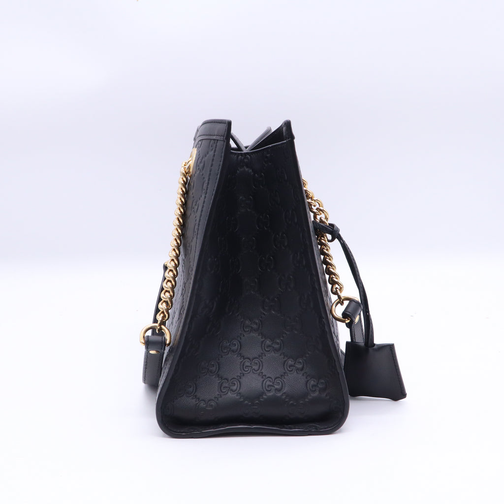 Padlock Chain Tote Guccissima Leather Medium Twins B21350