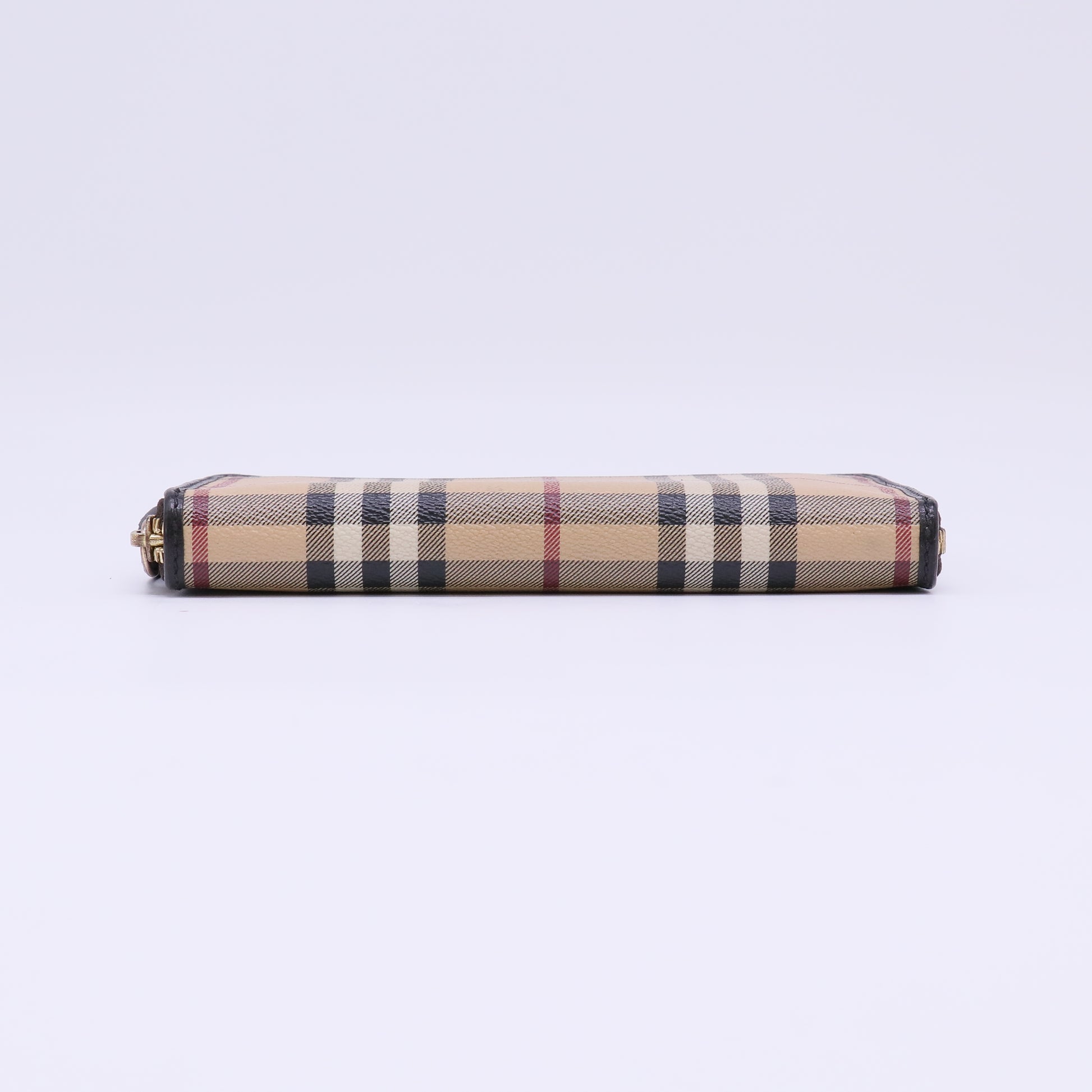 Burberry Haymarket Check Ziggy Zip Around Wallet W22218